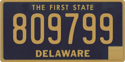 DE license plate 809799