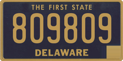DE license plate 809809