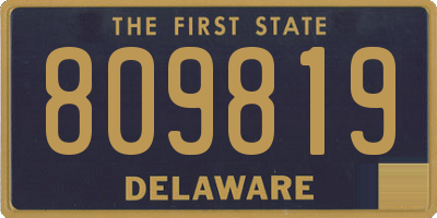 DE license plate 809819