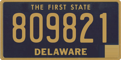 DE license plate 809821