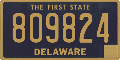 DE license plate 809824