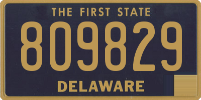 DE license plate 809829