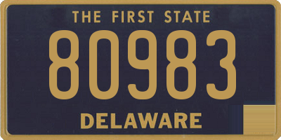 DE license plate 80983