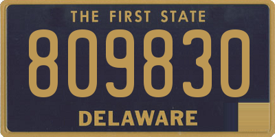 DE license plate 809830