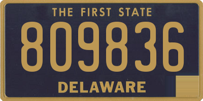 DE license plate 809836