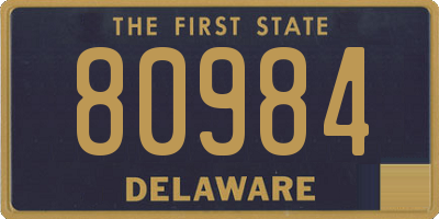 DE license plate 80984