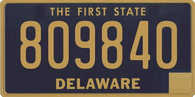 DE license plate 809840