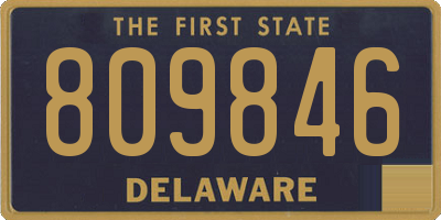 DE license plate 809846