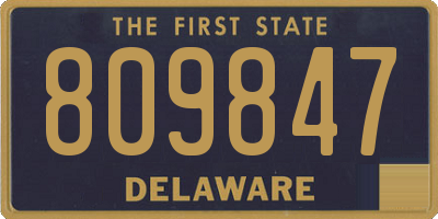DE license plate 809847