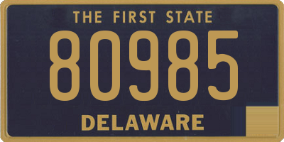 DE license plate 80985