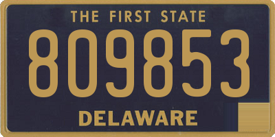 DE license plate 809853