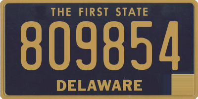 DE license plate 809854