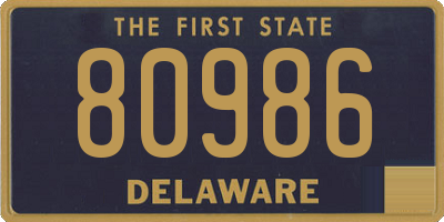 DE license plate 80986
