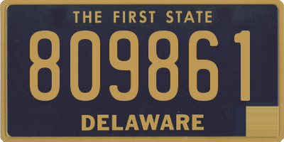 DE license plate 809861