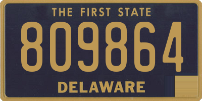 DE license plate 809864