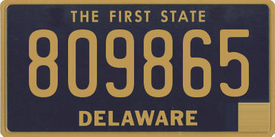 DE license plate 809865