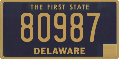 DE license plate 80987