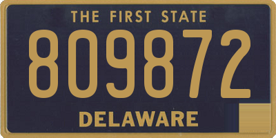 DE license plate 809872