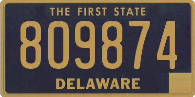 DE license plate 809874