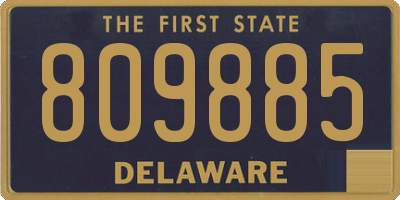 DE license plate 809885