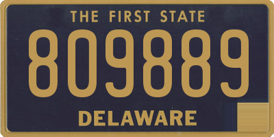 DE license plate 809889