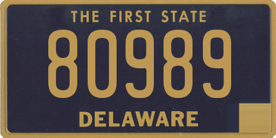 DE license plate 80989