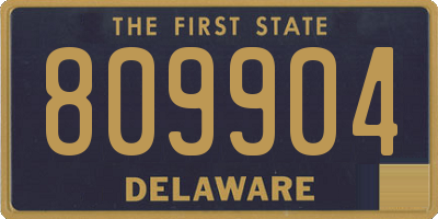 DE license plate 809904