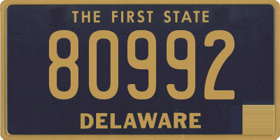 DE license plate 80992