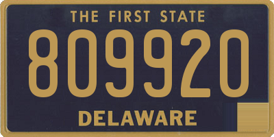 DE license plate 809920