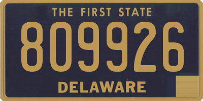 DE license plate 809926