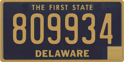 DE license plate 809934