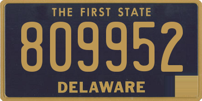 DE license plate 809952