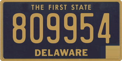 DE license plate 809954