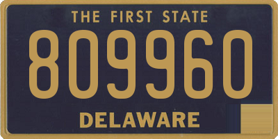 DE license plate 809960