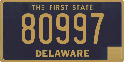 DE license plate 80997
