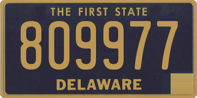 DE license plate 809977