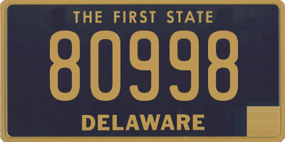 DE license plate 80998