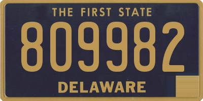 DE license plate 809982