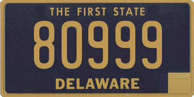 DE license plate 80999