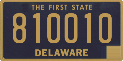 DE license plate 810010
