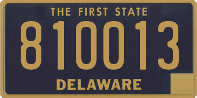 DE license plate 810013