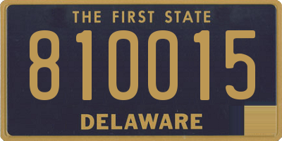 DE license plate 810015