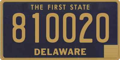 DE license plate 810020