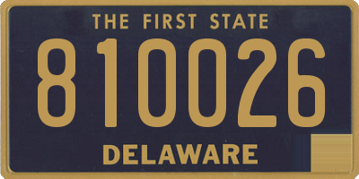 DE license plate 810026