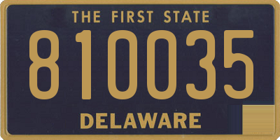 DE license plate 810035