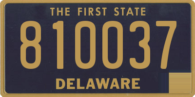 DE license plate 810037