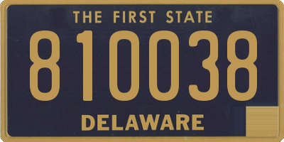 DE license plate 810038