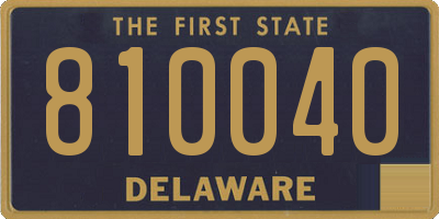 DE license plate 810040