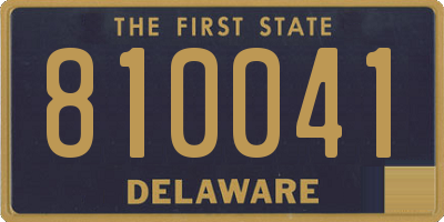 DE license plate 810041