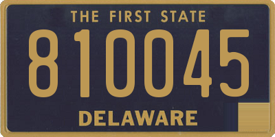 DE license plate 810045